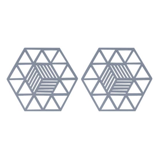 2Pcs Cup Mat Splicable Heat Insulation Silicone Nordic Hollow Hexagonal Pot Coaster Pad