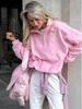 2025 European & American Autumn/Winter Fashion Turn-Down Collar Fleece Pullover for Women