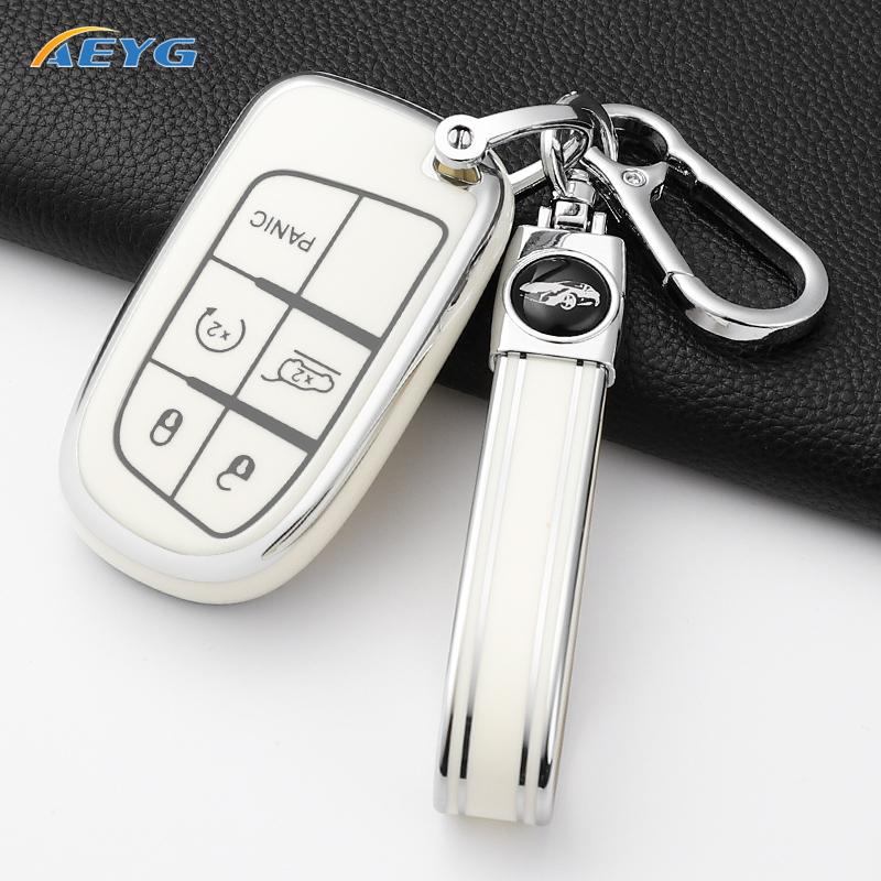Soft Tpu Car Key Case Cover Shell For Jeep Renegade Grand Cherokee For Dodge Ram 1500 Journey Charger Challenger Fiat Durango
