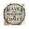 Vintage Metal Wall Art La Vie Est Meilleure Chalet Sign Decor