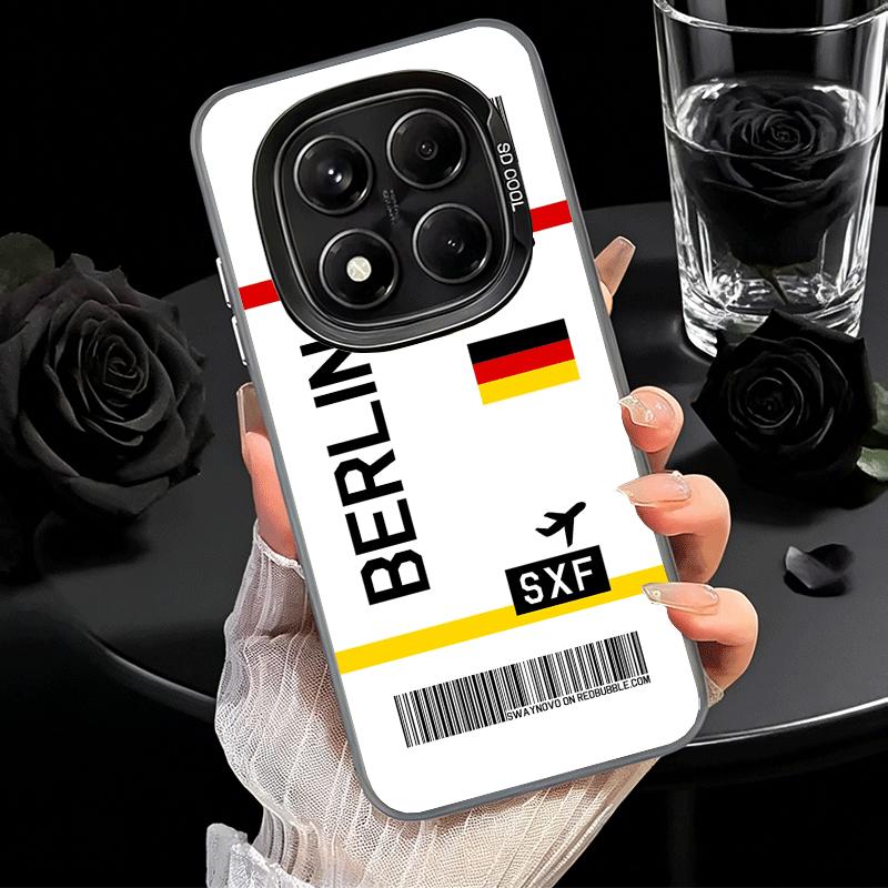 Travel Air Ticket Label Shockproof Phone Case for Xiaomi Redmi Note 15 14 13 12 Pro Plus 11 11S 11T 5G Cover Anti Fall Fundas