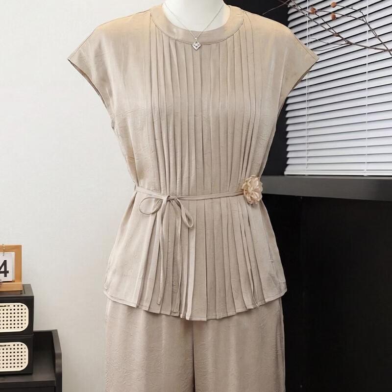 XUEXI Women s Chiffon Two-Piece Summer Outfit L