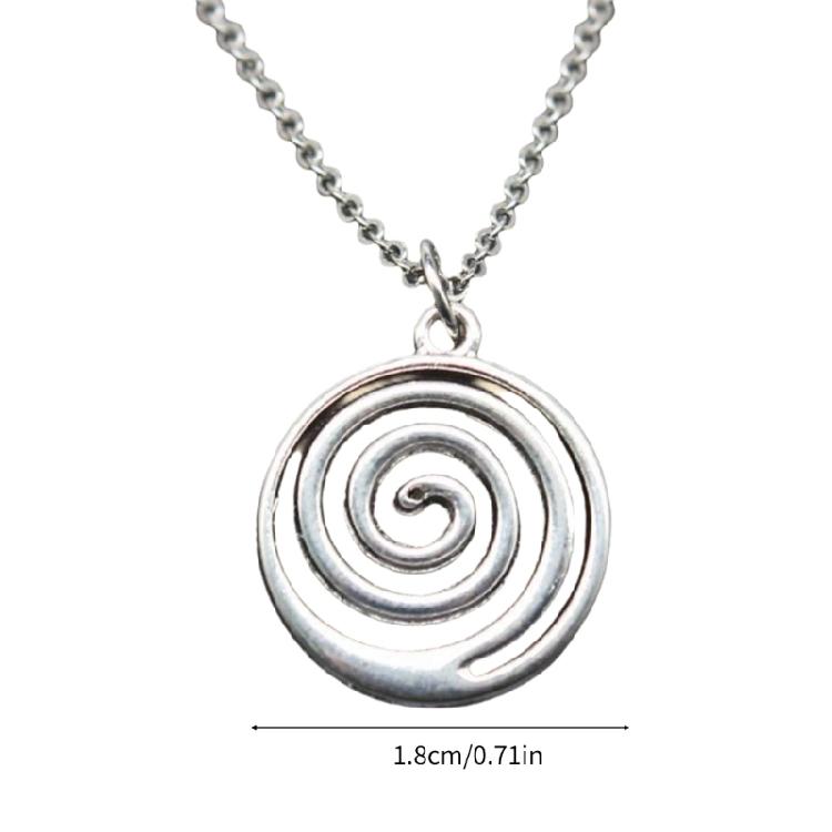 Eye Catching Pendant Necklace Unique Swirl Pendant Clavicle Chain Adjustable
