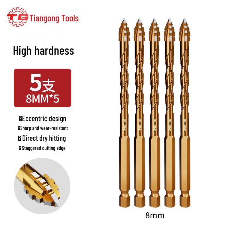 Tiangong High-Hardness Serrated Eccentric Drill Bit for Tile and Concrete