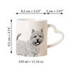 Norwich Terrier - Cup with a Dog, Adorable Cup with a Heart-shaped Handle, Universal Gift from the Art-Dog Brand