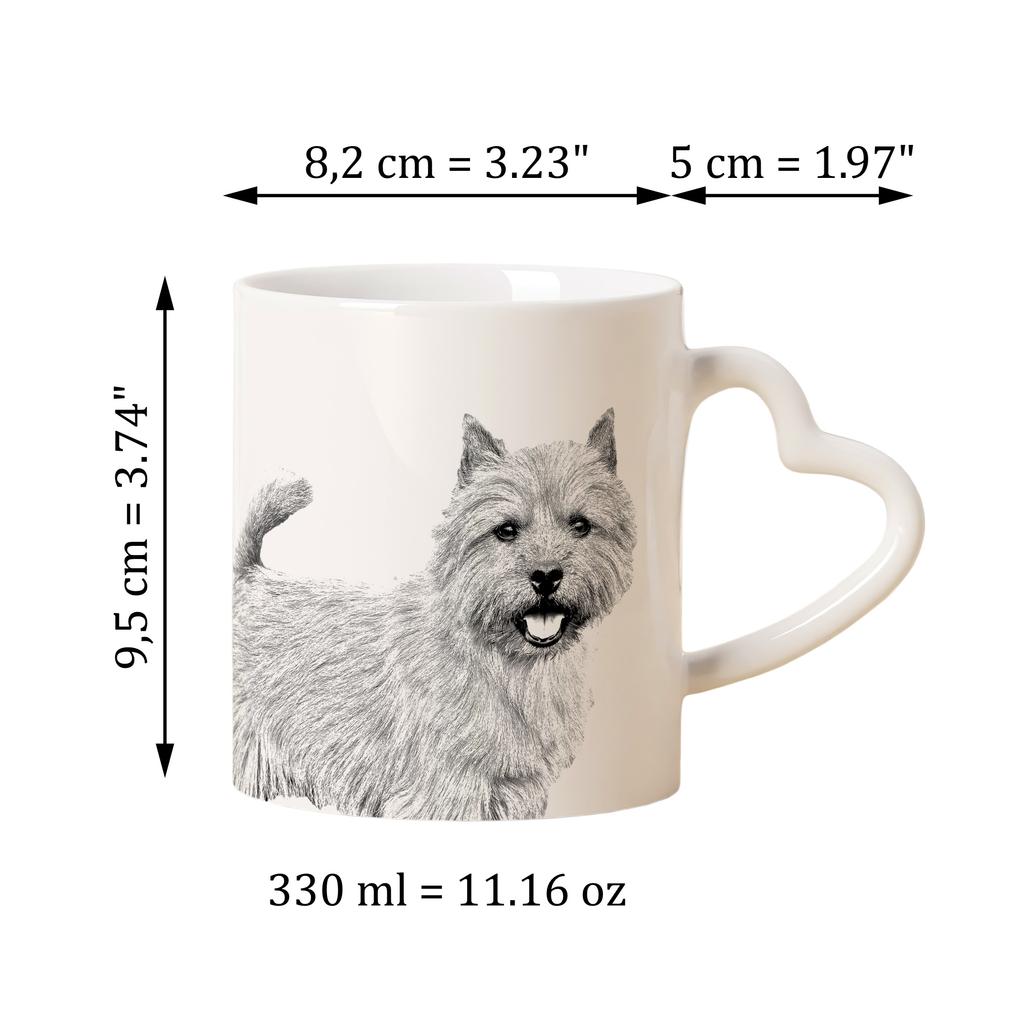 Norwich Terrier - Cup with a Dog, Adorable Cup with a Heart-shaped Handle, Universal Gift from the Art-Dog Brand