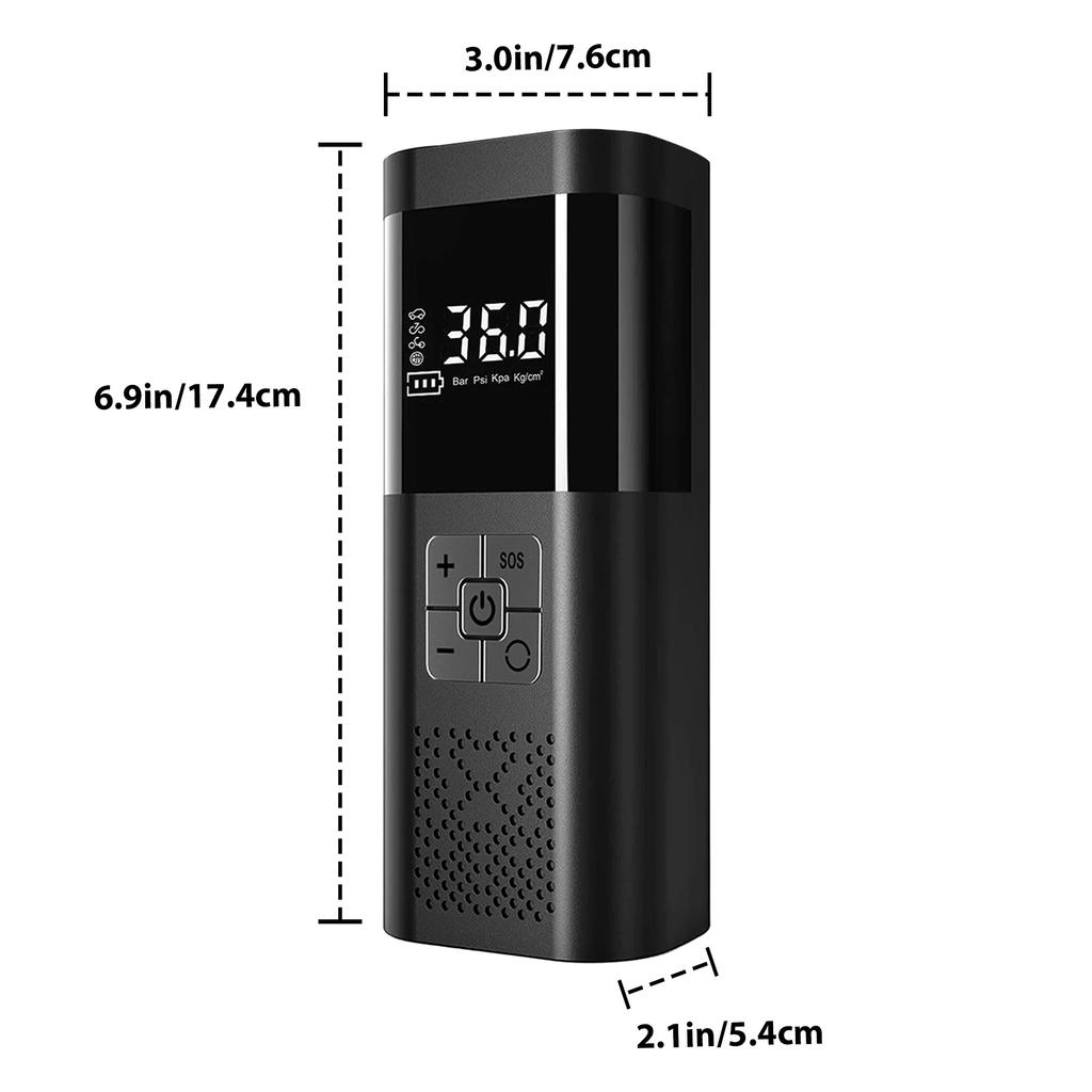 Cordless Car Air Pump 150PSI Portable Air Compressor with Digital Gauge, Smart Tire Inflator for Motorcycle Bike Car Tires Balls