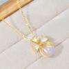 Wind Pearl Bow Necklace Women'S Simple High-End Collarbone Chain Same Accessories