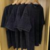 Men's Retro Cotton Drop Shoulder T-Shirt: Heavyweight, Washed, Distressed, Short Sleeve, Loose Fit, Summer Trend.