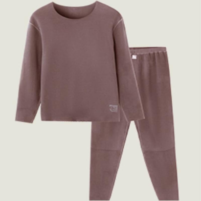 Hodo Men's Merino Wool Blend Thermal Round Neck Underwear Set EN511