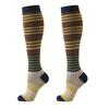 high quality6 Pairs of Multi-Color Striped Compression Socks for Men & Women - Comfortable, Versatile, and Stylish for Daily Wear, Running, and