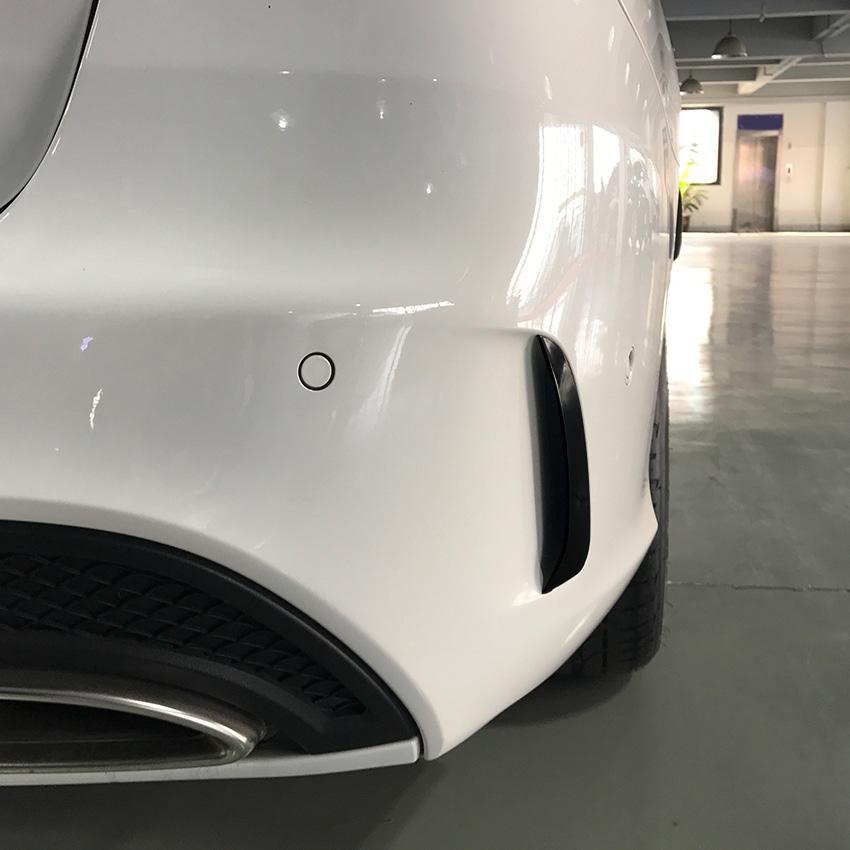 AM-Zadní nárazník Spoiler Boční Canard Pro Mercedes Pro Benz Třída C Kombi S205 C180 C200 Pro AMG Černý