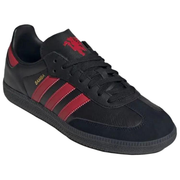 Manchester United X Adidas Samba Home Kit Unisex Sneakers Black Core-Black Mufc-Red JQ4036