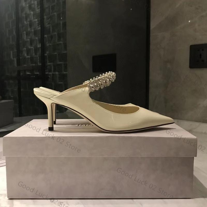 Mules Elegante din Piele Vârf Ascuțit Sandale cu Toc Înalt Stilate Îmbogățite cu Strass Încălțăminte Sofisticată pentru Petrecere și Seară