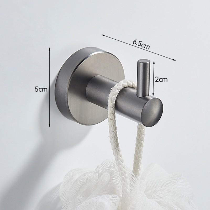 Stainless Steel Wall-Mounted Towel Rack with Storage Shelf, Punch-Free Installation