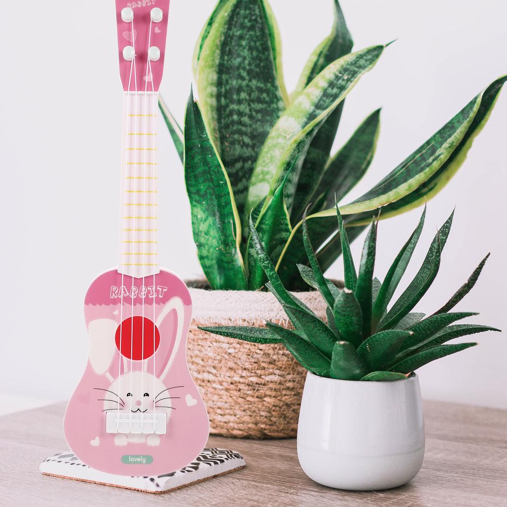 Rabbit Beginner Classical Ukulele Guitar Musical Instrument Kids Montessori Toys for Children Early Education Leaning Toy Gift