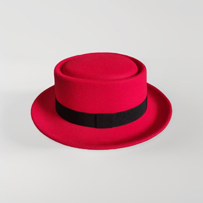 Autumn and Winter New Top Hat, Flat Top Flat Edge European and American Tide Hat, Creative Decorative Hat, Agent To Join