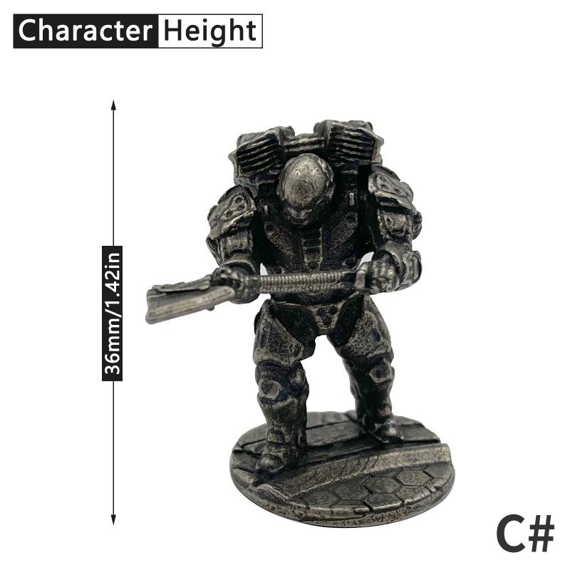 1 buc Bronz Alb Soldați Demon Soldat Șogunat Samurai Model Figurină Ornament Joc de Masă