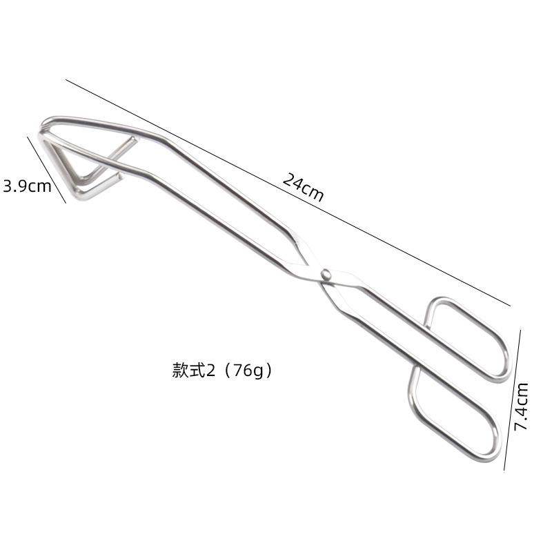 Kitchen Stainless Steel Triangle Tongs BBQ Tongs for Grilling Vegetables Fruits Food Multipurpose 9 Inch Kitchen Tools Clamps