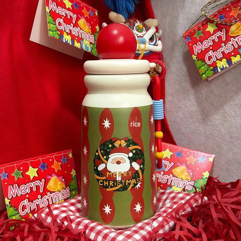 Changqi Santa Claus 520ml Stainless Steel Insulated Straw Cup