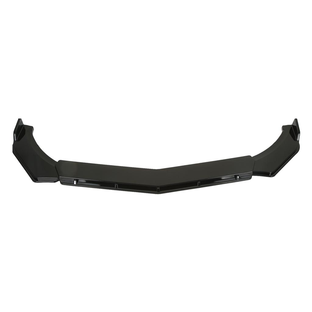 3PCS Front Bumper Lip Chin Spoiler Black Flexible Adjustment Universal Scratch Resistant for Car