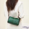 Leather Women's Bags New Trendy Fashion Splicing Shoulder Messenger Bag First Layer Cowhide Pillow Bag