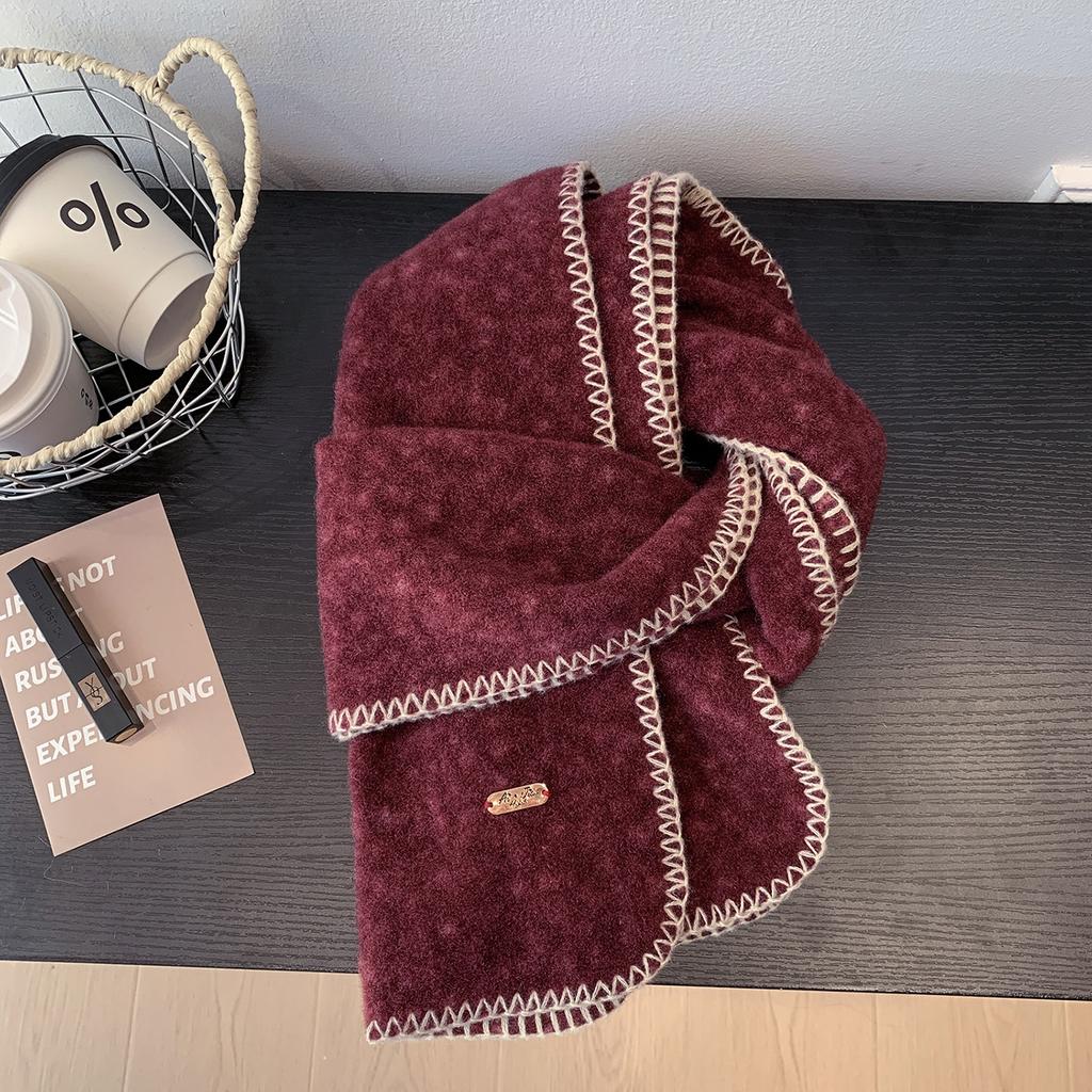 Autumn Winter Pink Scarf Women Soft Warm Scarf Korean Fashion Solid Color Wrap Shawl Lady Mujer Casual Sweet Preppy Style New