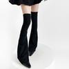 Vintage Korean Style Flared Leg Sleeve Sun-proof Soft Loose Socks Foot Cover Cotton Y2K Over Knee High Sock Summer