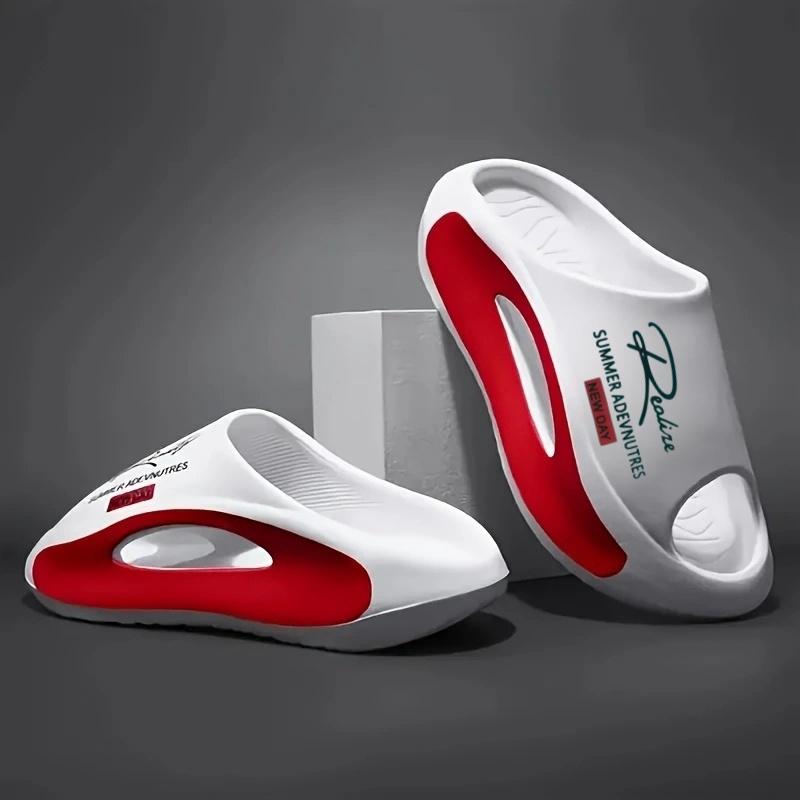 Lightweight EVA Slide Black and White Cartoon Design, Exposed Toes, Comfortable All Year Round, Casual Indoor/outdoor