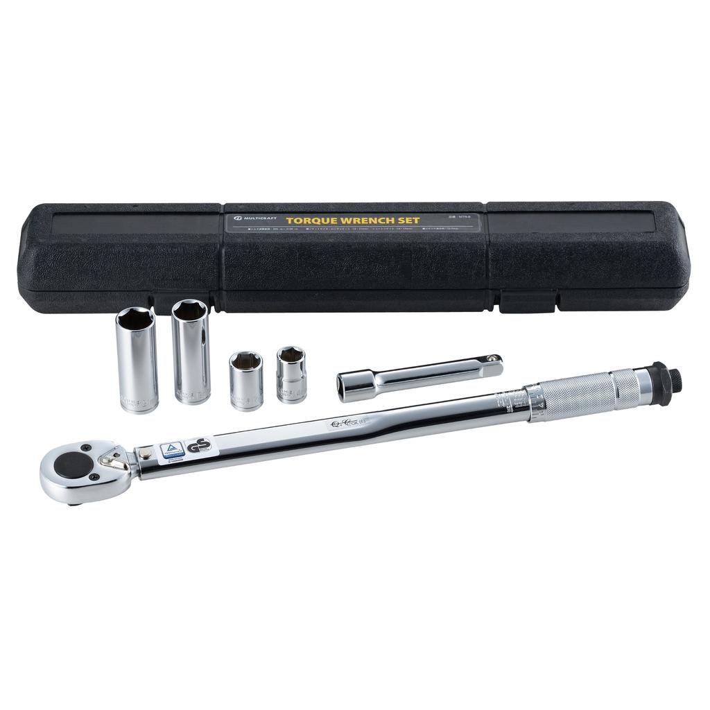 KAKURI Torque Wrench Set with Storage Torque 125mm Extension Ratchet Multicraft for Tire and Bicycles Case, 28-210 N.m Range, 14/17/19/21mm Sockets,