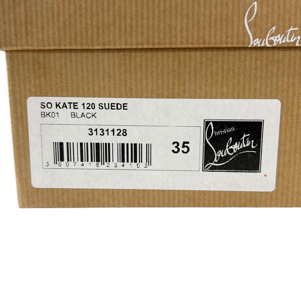Excellent Christian Louboutin pumps SO KATE 120 black Suede leather Women 35 Used
