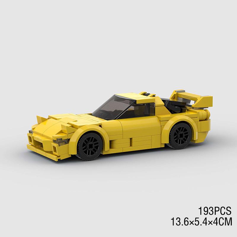 RX7 Racing Sports Car MOC Building Blocks Toy for Children