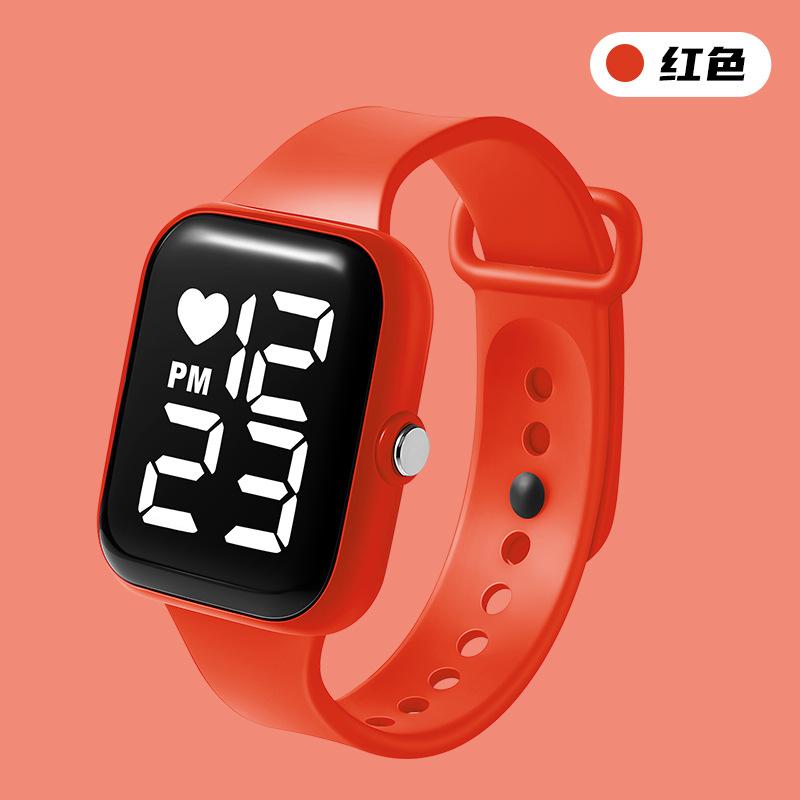 Led Watch Fashion Sports Watch Waterproof Watch Led Electronic Watch Male And Female Student Electronic Watch красный