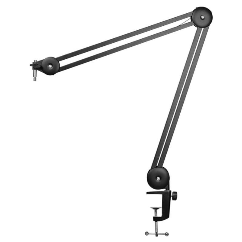 Microphone Boom Arm Stand Heavy Duty Adjustable Metal Mic Stand Desktop Bracket