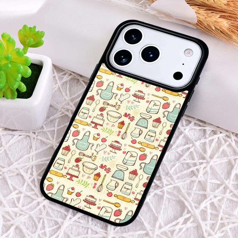 Baking Cook Chef Phone Case for iPhone 17 Air 16 15 11 12 14 13 Pro Max Shockproof Cover