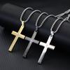 Classic Stainless Steel Cross Necklace For Men 24 Inches Long Pendant Collar Hiphop Rock Outdoor Cool Riding Neck Accessories