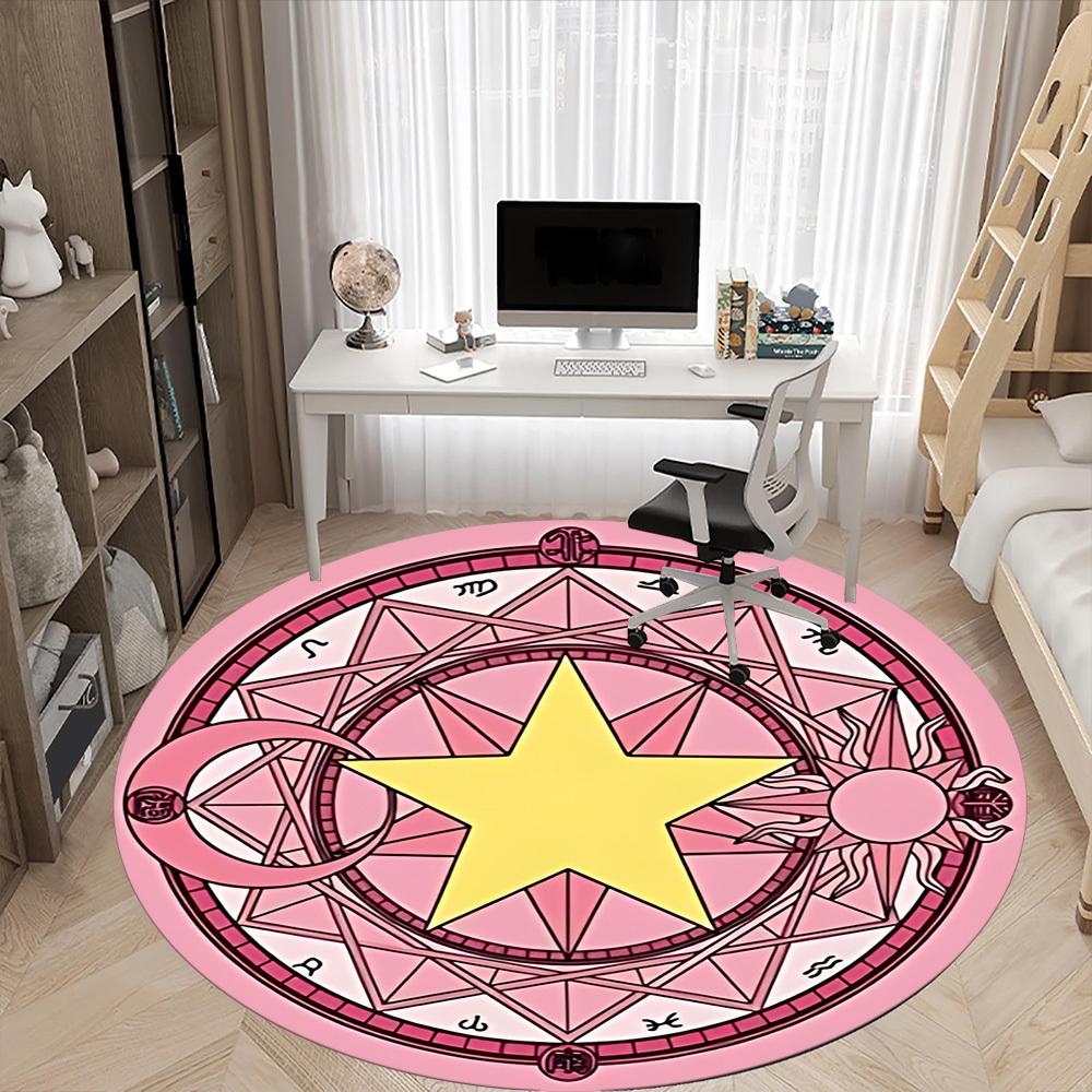 Card Captor Sakura Office Round Area Rug, Under Office Chairs Bedroom Living Room Home Decor a0908189