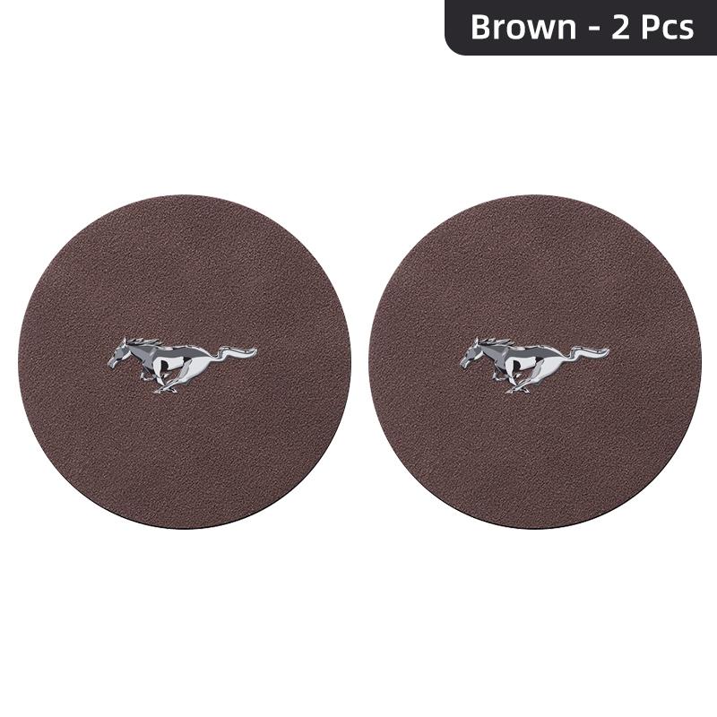 Car Sticker Car Coaster Water Cup Slot Non-Slip Mat Suede Pad Accessories For Ford mustang Shelby GT GT500 GT350 Convertible Mac