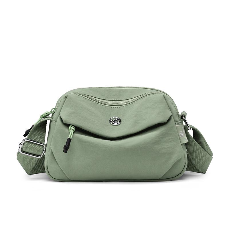 Shoulder Bag Women's Bag Multi-Layer Pocket Lightweight Crossbody Bag Nylon Mother Bag
