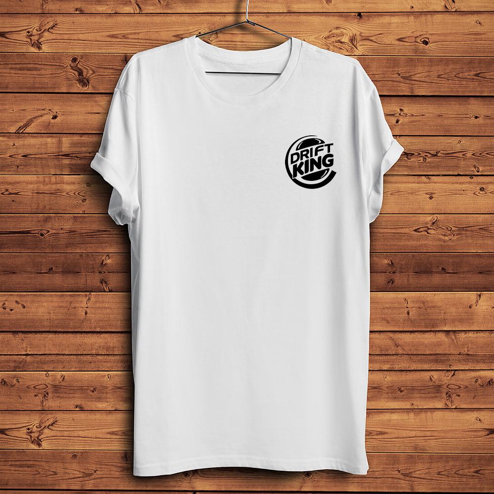 

Drift King BadgeFunny TshirtWhite Casual Short Sleeve T ShirtUnisex Kawaii Hamburger StyleUnisex Streetwear Teebreathable S