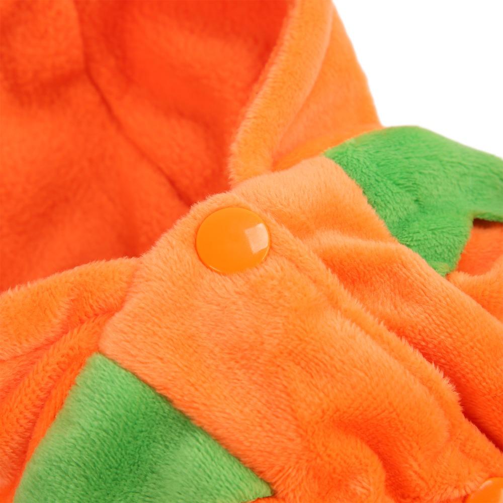 Warm Fleece Puppy Warm Outfits Fleece Hoodie Pumpkin Dog Costume Halloween Pet Clothes  Party