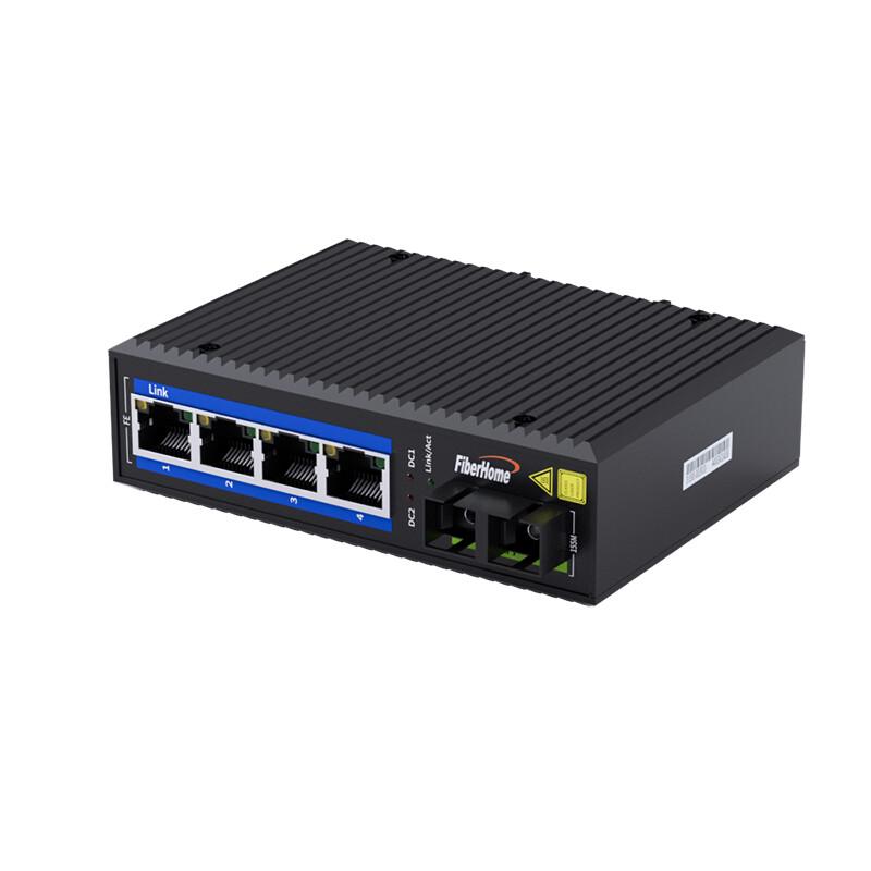 FiberHome Industrial Grade 100Mbps Single-Mode Dual-Fiber Media Converter