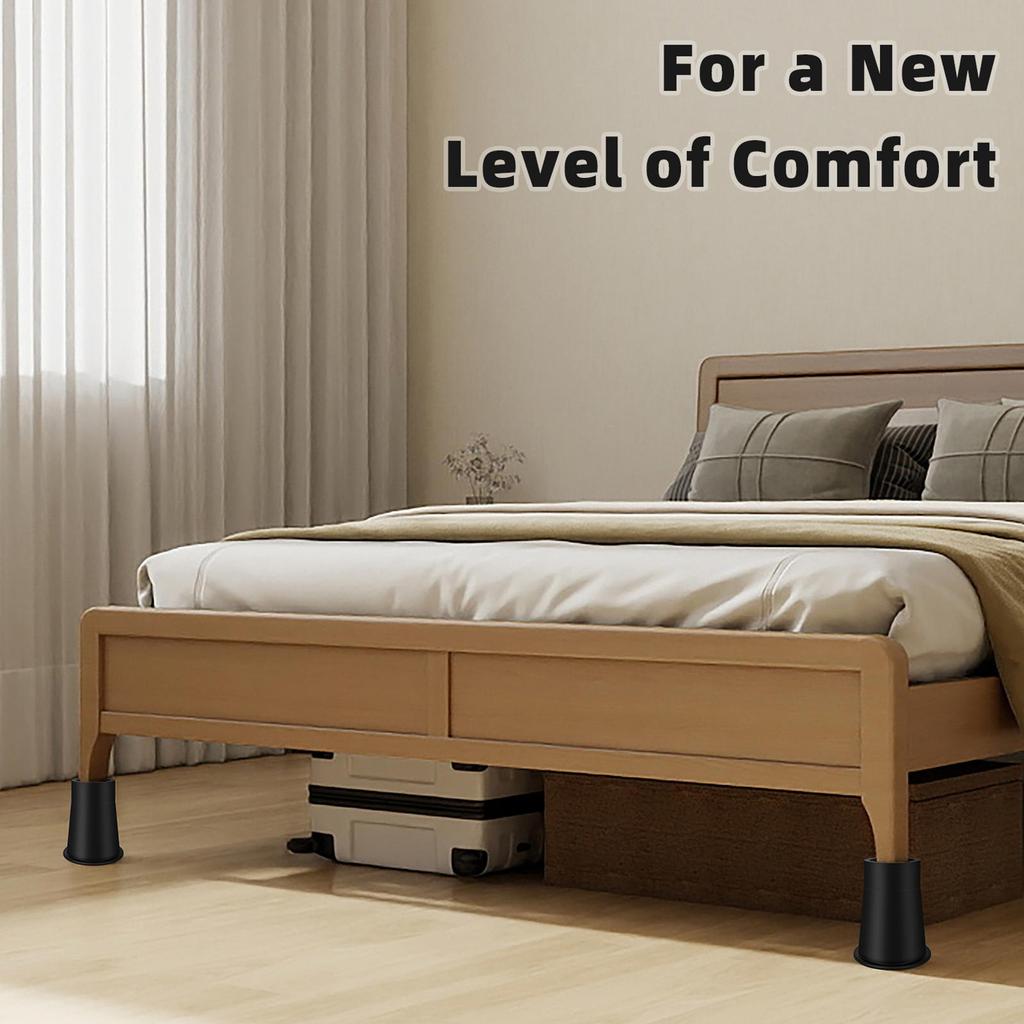 Heavy Duty Bed Riser Adjustable Furniture Leg Extender 4pcs Stand for Sofa Couch Chair Desk Table Extra Storage Space Under Bed
