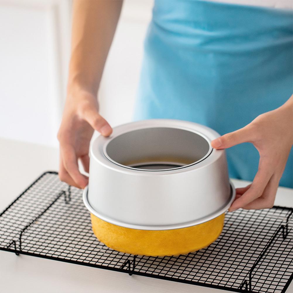4/6/8/10 Inch Baking  Mold Non-stick Aluminium Alloy Round Live Bottom Cake Mould Baking Tray