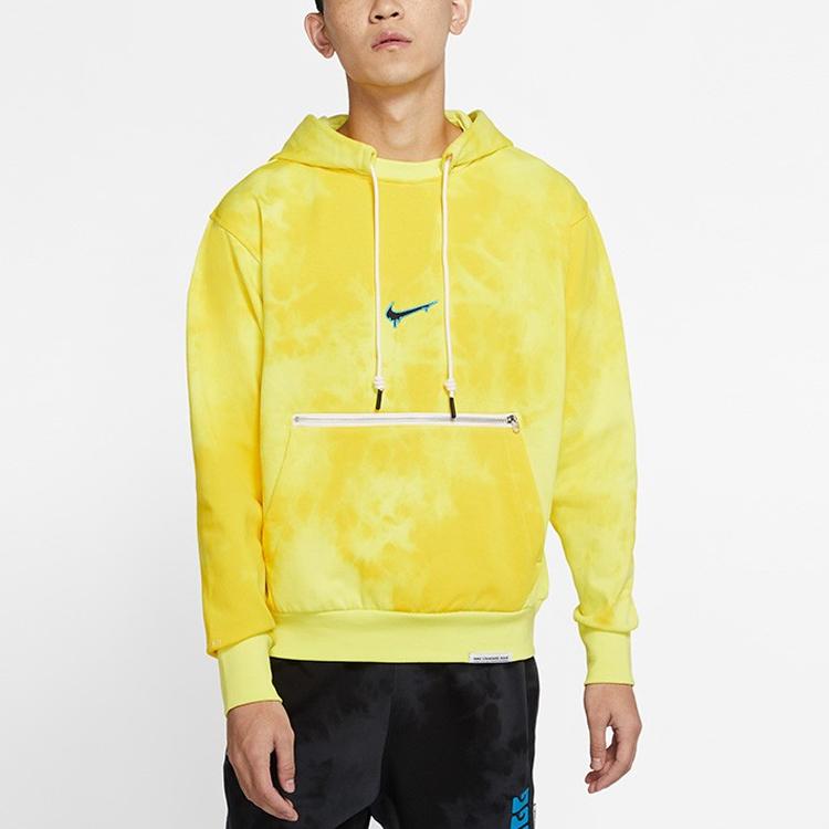Nike Hardwood Men's Basketball Pullover Hoodie Speed Yellow Black CU3618-735