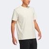 Adidas Neo Solid Color Crew Neck Sports T-Shirt Unisex Tops Beige HS6813
