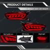 LED Rear Bumper Reflector Lights For Mazda CX-3 CX3 2015 2016 2017 2018 2019 Brake Warning Dynamic Turn Signal Lamps Left/Right