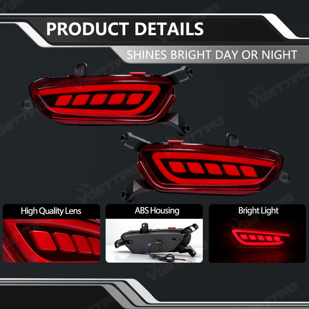 LED Rear Bumper Reflector Lights For Mazda CX-3 CX3 2015 2016 2017 2018 2019 Brake Warning Dynamic Turn Signal Lamps Left/Right