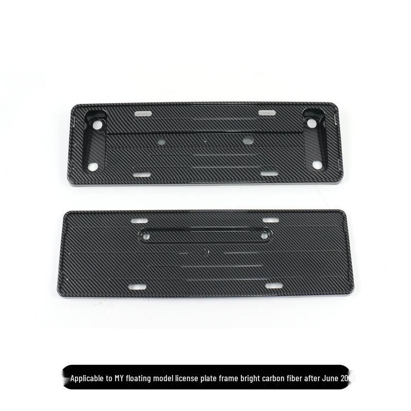 Tesla Model Y Green License Plate Frame - Floating Design