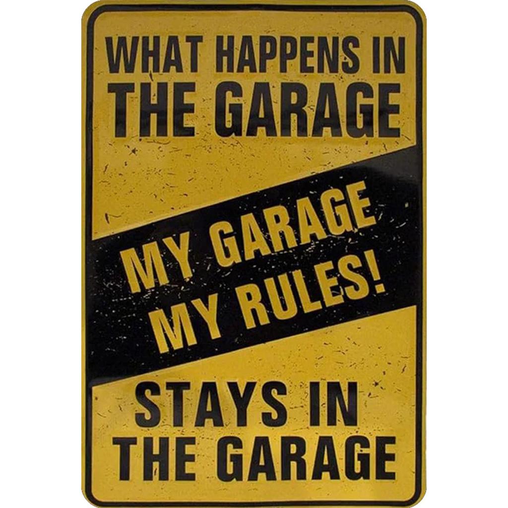 Vintage Garage Metal Tin Sign 2D Metal Wall Art Poster for Home Bar Decoration